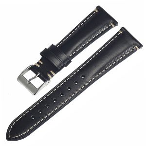 Vintage Double Stitched Calf Leather Strap 20 / 22 / 18 mm