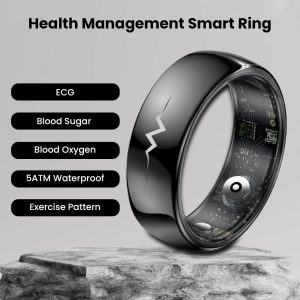 R06 Blood Glucose ECG/EKG Blood Pressure Monitoring AI Health Analysis Smart Ring